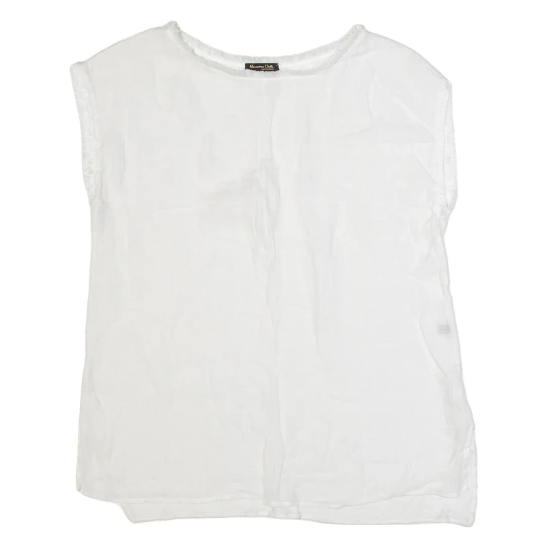 MASSIMO DUTTI Womens Top White Sleeveless S