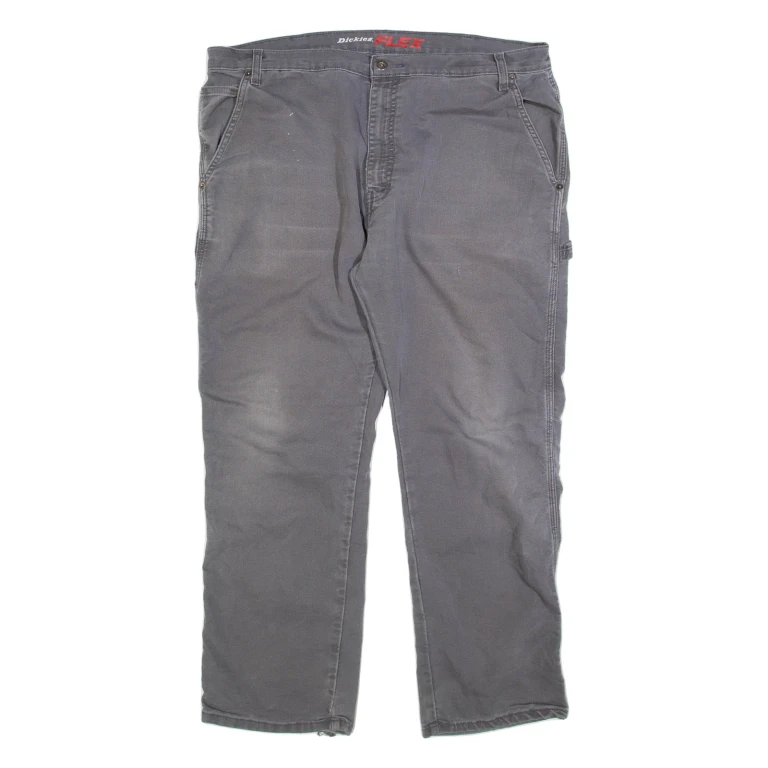 DICKIES Carpenter Mens Trousers Grey Regular Straight W40 L30