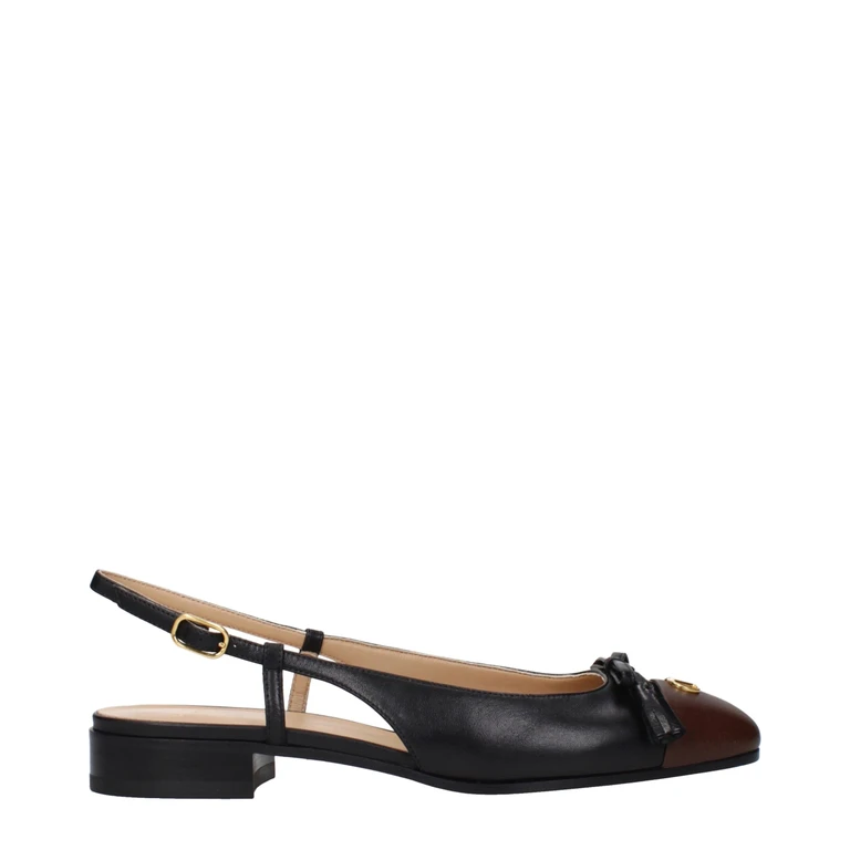 Valentino Garavani Black Leather Ballet Flats - Women