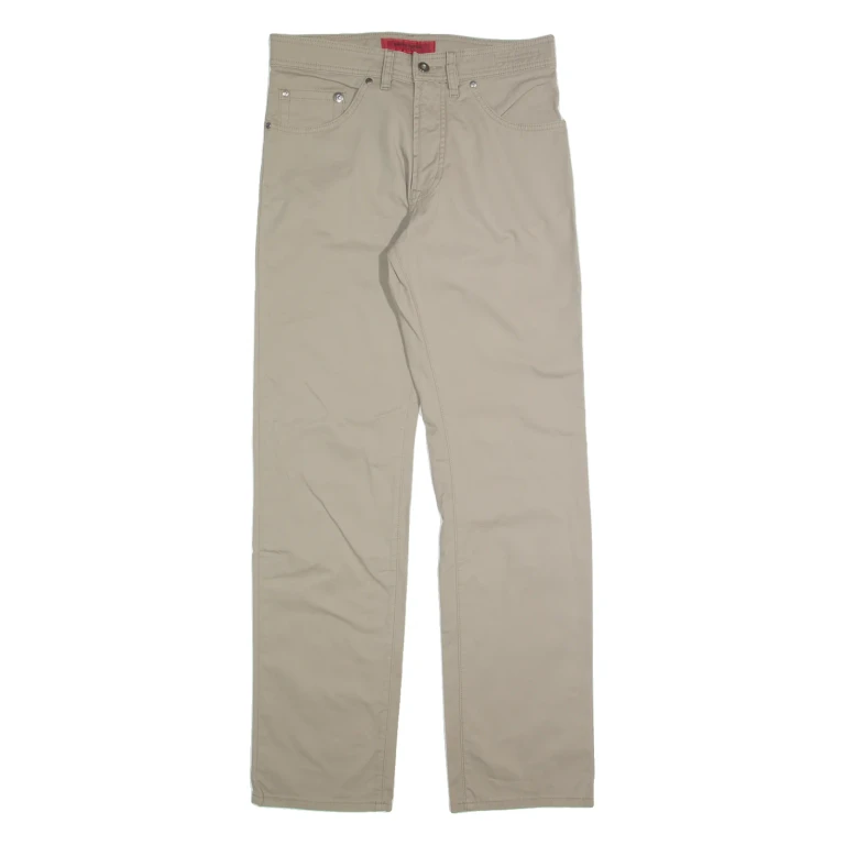 PIERRE CARDIN Mens Trousers Beige Regular Straight W30 L32