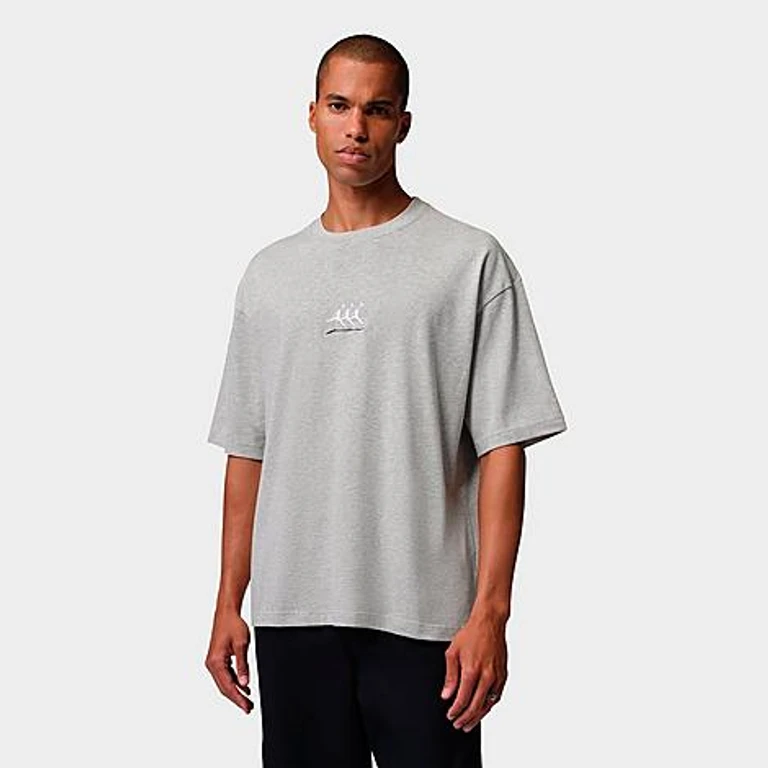 Nike Men's Jordan Flight Graphic Oversized T-Shirt in Grey Heather Size: XS