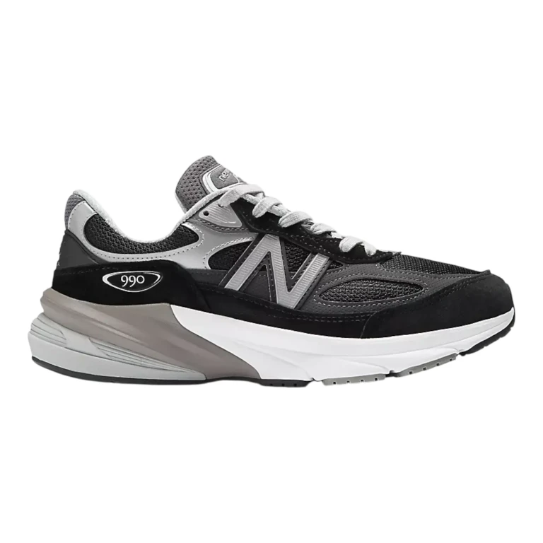 990v6 Wide Men Running Sneakers Black/Grey