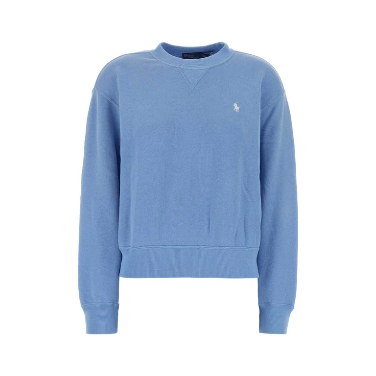 Polo Ralph Lauren Light Blue Cotton Blend Sweatshirt 500 Exterior: Polyester Felpe - Women