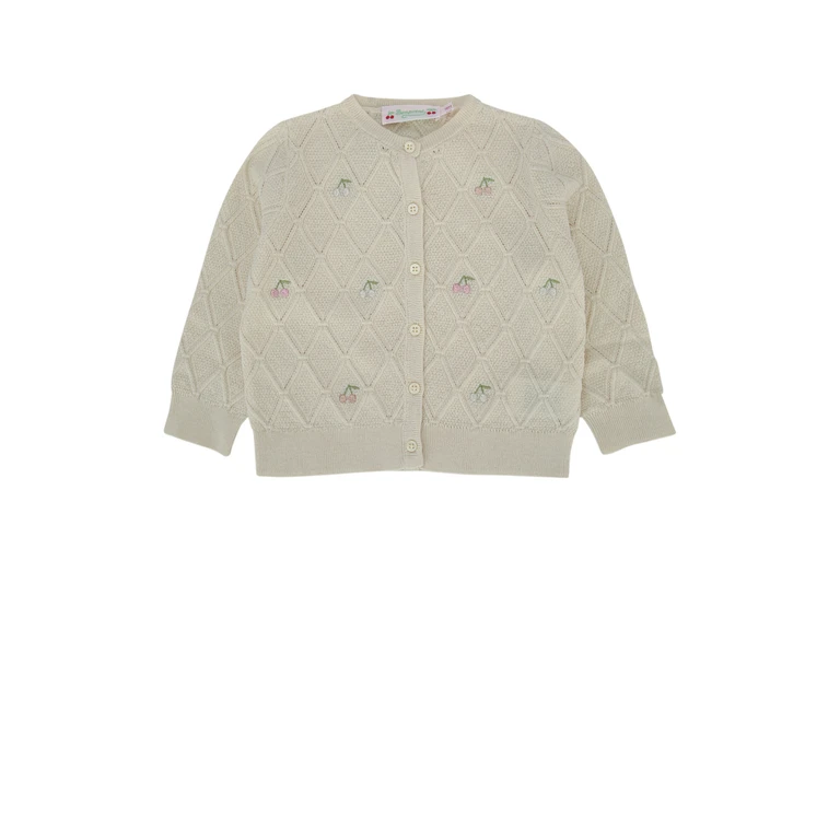 Bonpoint Cardigan Lysandra Upb Ecru Laine Coton Maglieria