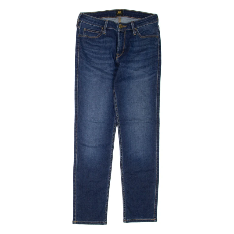 LEE Womens Jeans Blue Regular Straight Stone Wash W28 L31