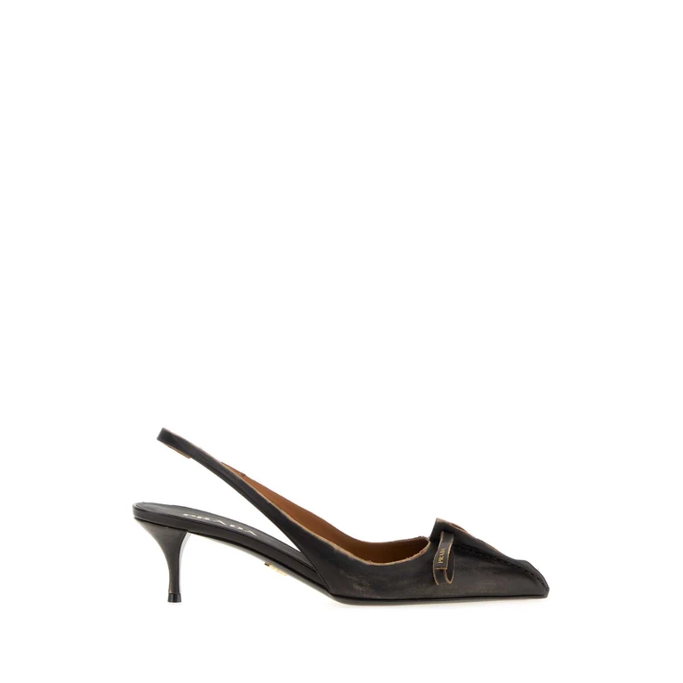 Prada Ivory Leather Pumps Talco Scarpe Con Tacco - Women