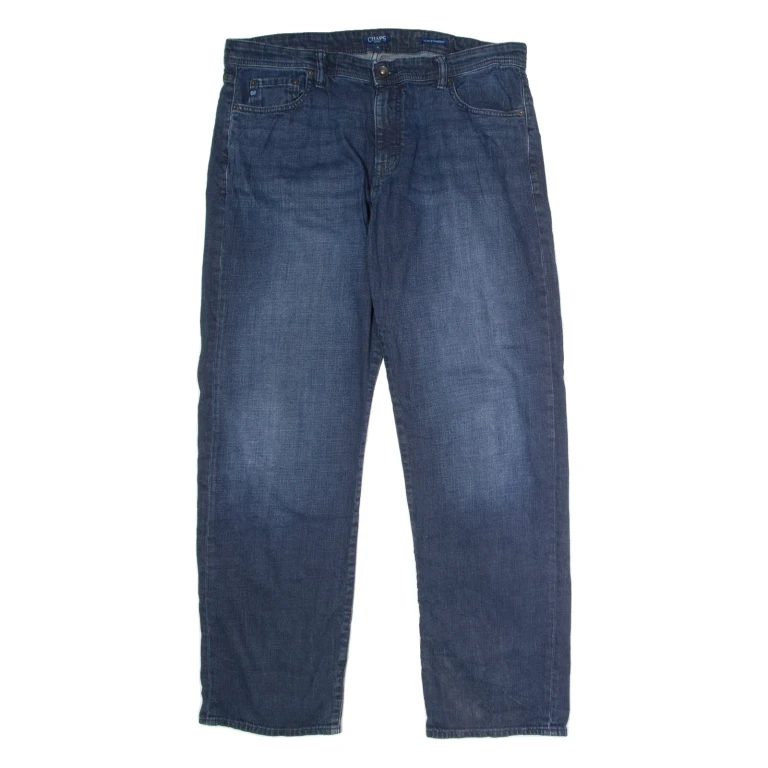 CHAPS Mens Jeans Blue Slim Straight Stone Wash W36 L32
