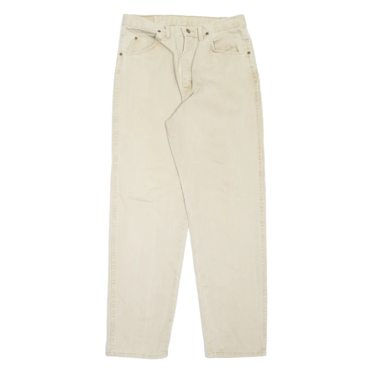 WRANGLER Mens Jeans Beige Regular Tapered W34 L34