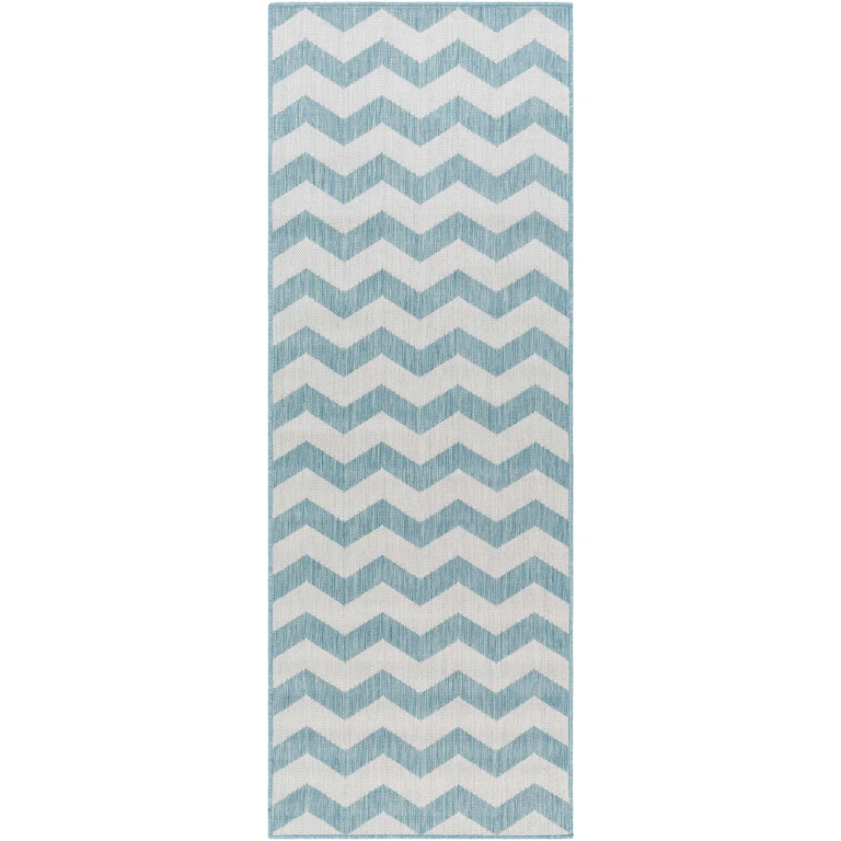 Cheri Thatch Light Blue Outdoor Carpet Area Rug - Clearance