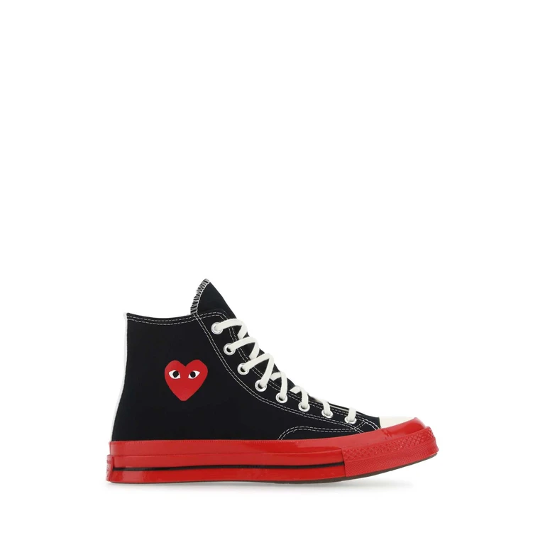 Comme Des Garcons Play Black Canvas Comme Des Garã§ons X Converse Sneakers - Unisex