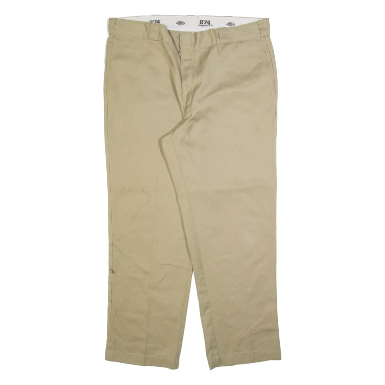DICKIES 874 Workwear Mens Trousers Beige Regular Straight W40 L31