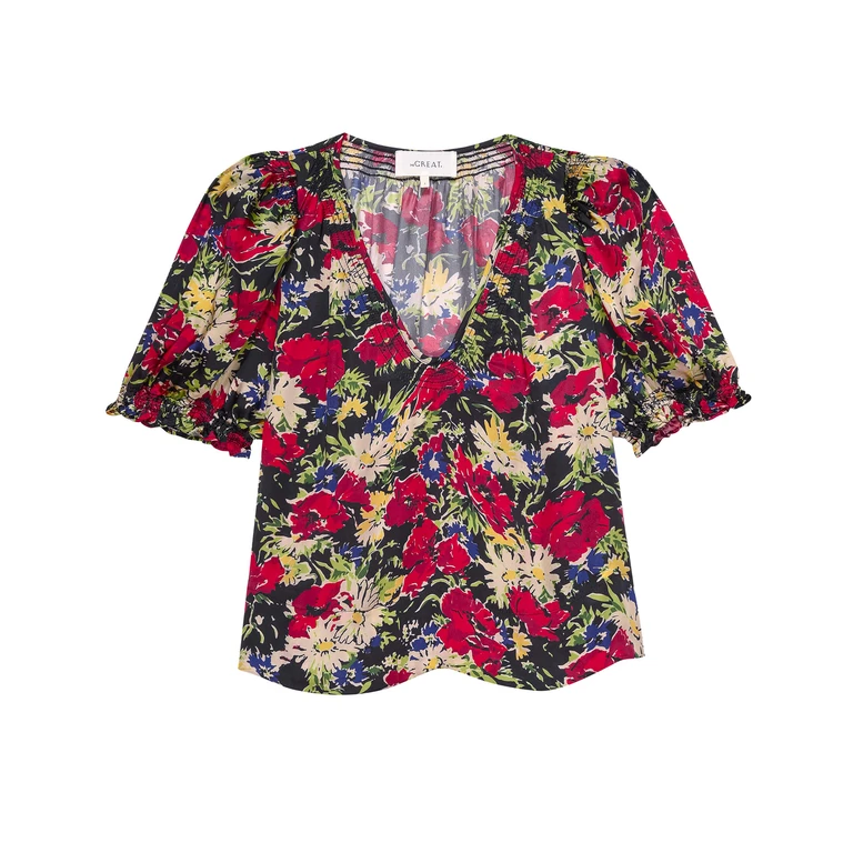 Blouse Ponder Top Hidden-Garden-Floral - HIDDEN GARDEN FLORAL / 0-XS