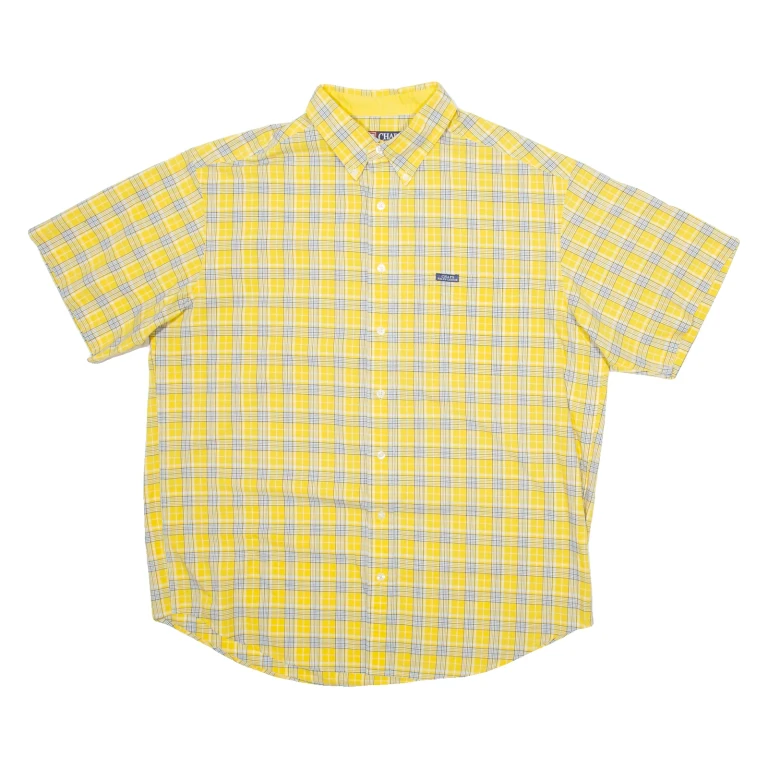 CHAPS RALPH LAUREN Mens Shirt Yellow Check XL
