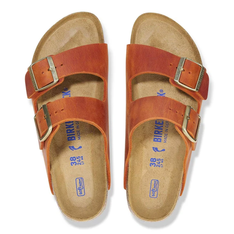 Unisex Arizona Soft Footbed Oiled Burnt Orange