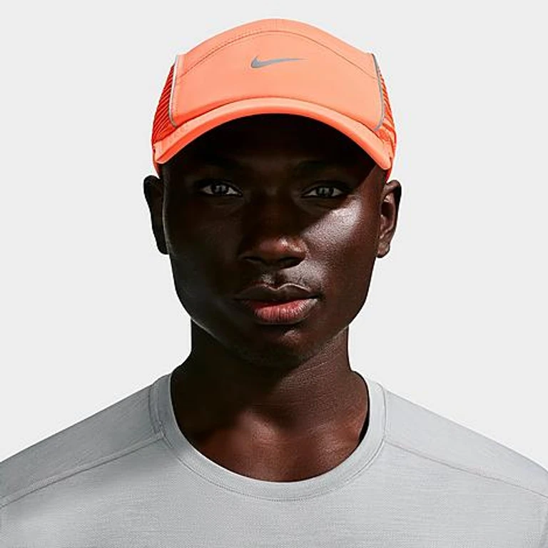 Nike Dri-FIT ADV FLY Unstructured Drawcord Hat in Orange Pulse/Anthracite/Reflective Silver Size: S-M