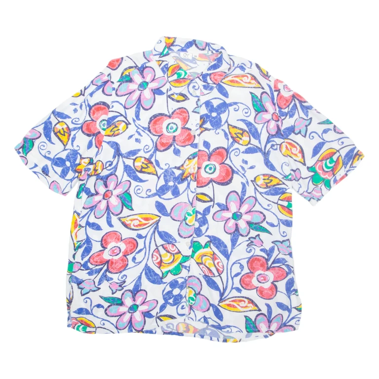 CV Womens Shirt White Floral L
