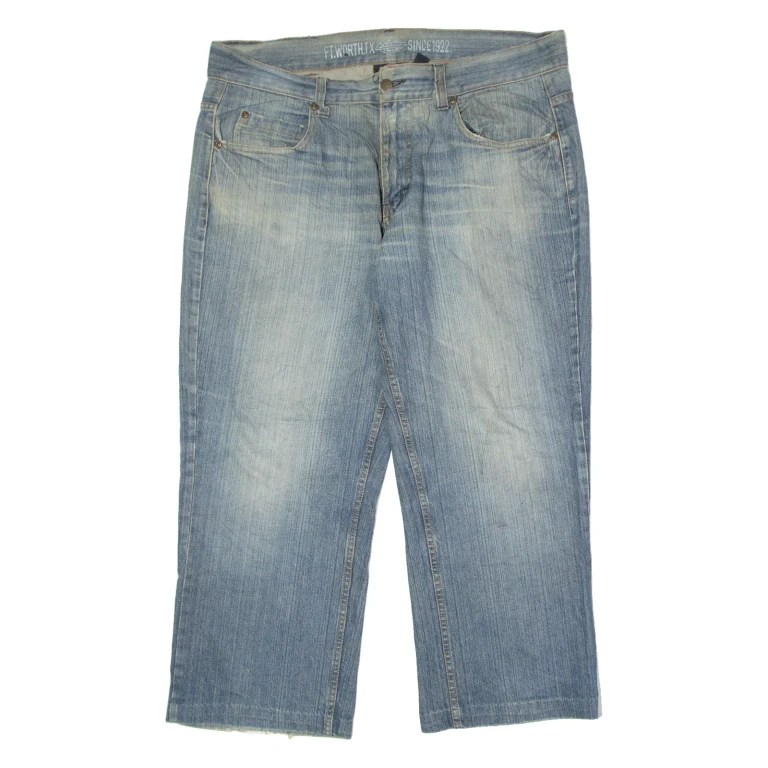DICKIES Workwear Mens Jeans Blue Regular Straight Stone Wash W38 L25
