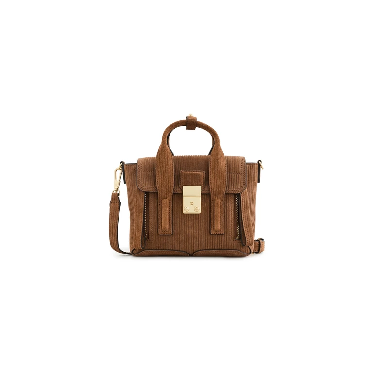 Embossed Suede Pashli Mini Crossbody Bag Saddle One Size