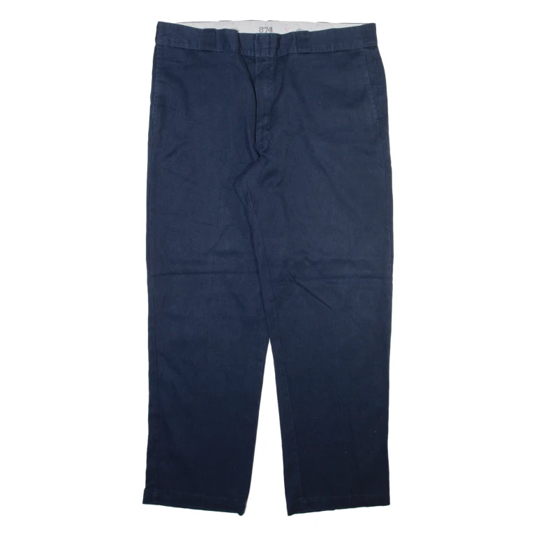 DICKIES 874 Workwear Mens Trousers Blue Regular Straight W40 L32
