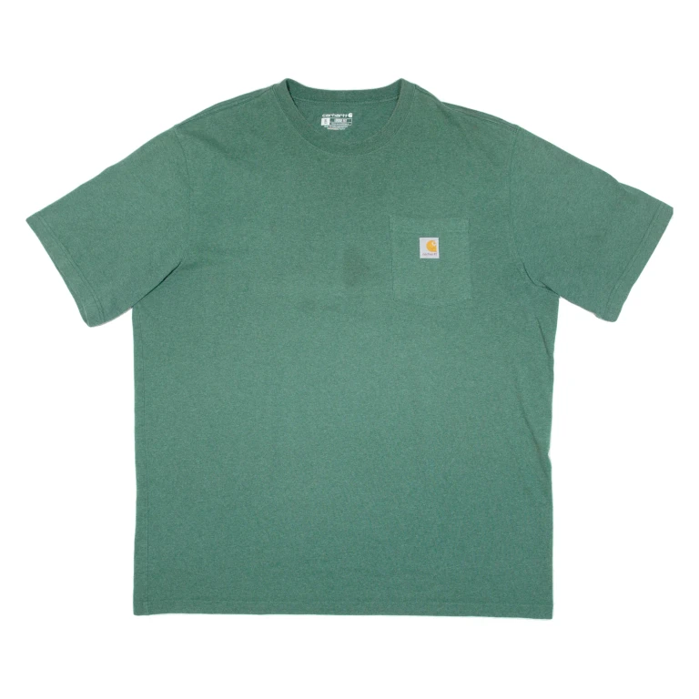 CARHARTT Tall Loose Fit Mens T-Shirt Green XL