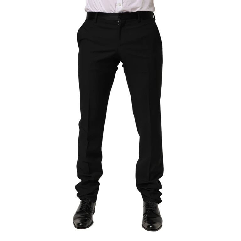 Dolce & Gabbana Black Wool Formal Dress Men Trouser Pants 02+wv - Men