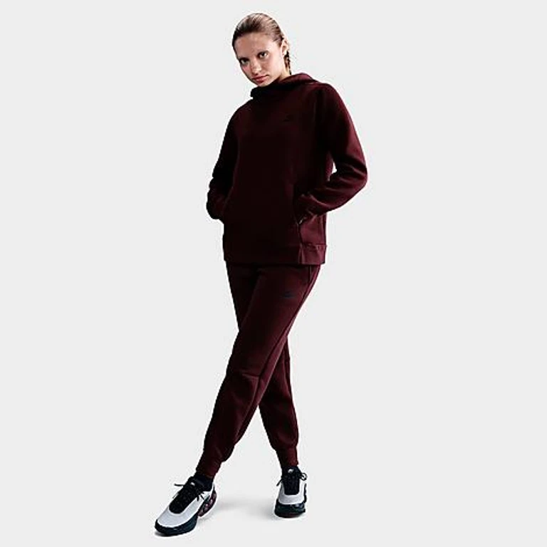 Women's Sportswear Tech Fleece Hoodie in Burgundy Crush/Black Size: XS