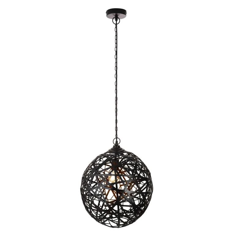 River of Goods Hanging Metal Orb Pendant, Antique Black