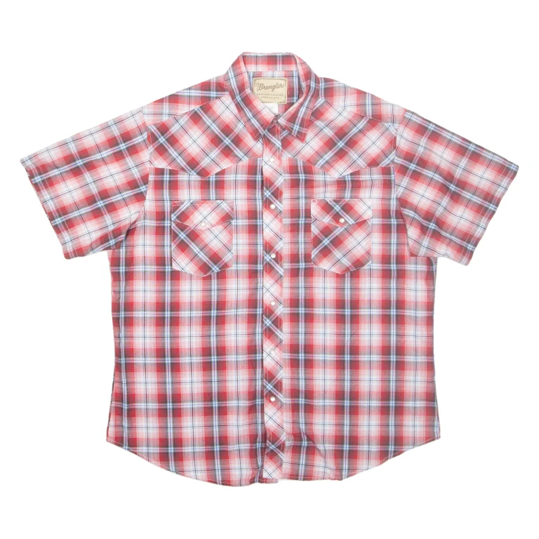 WRANGLER Mens Shirt Red Check XL