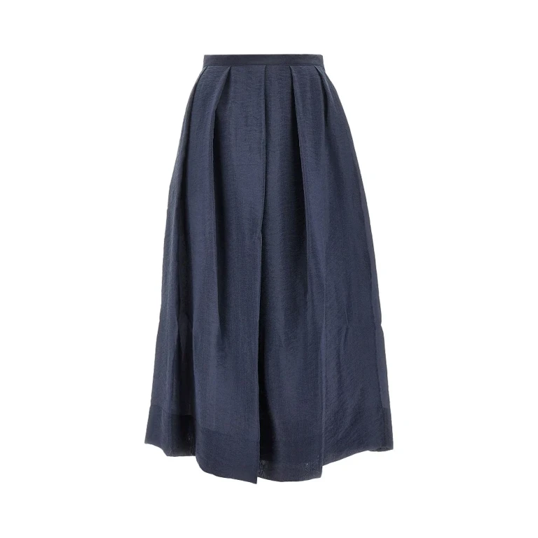 EMPORIO ARMANI Tecno creponne midi skirt Woman 42