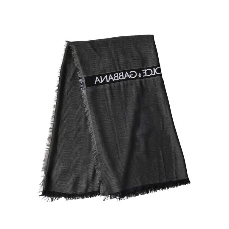 Black Modal Warmer Shawl Fringes 140cm X 134cm Men Scarf And White Silk Wool - Men