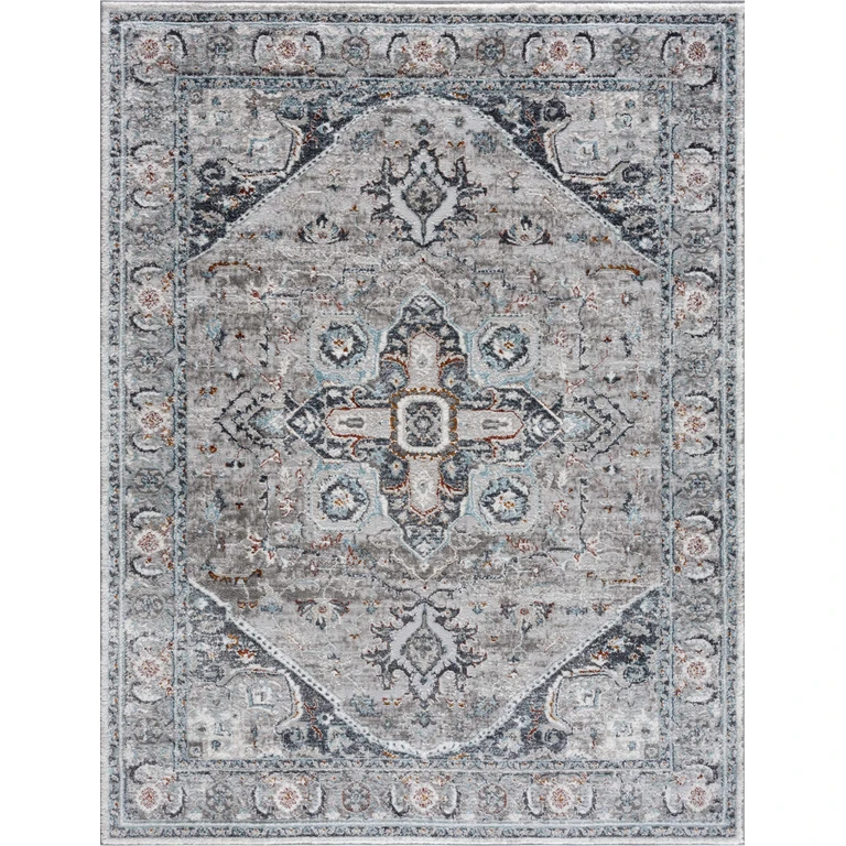 Liverpool Gray & Blue Area Rug - Clearance