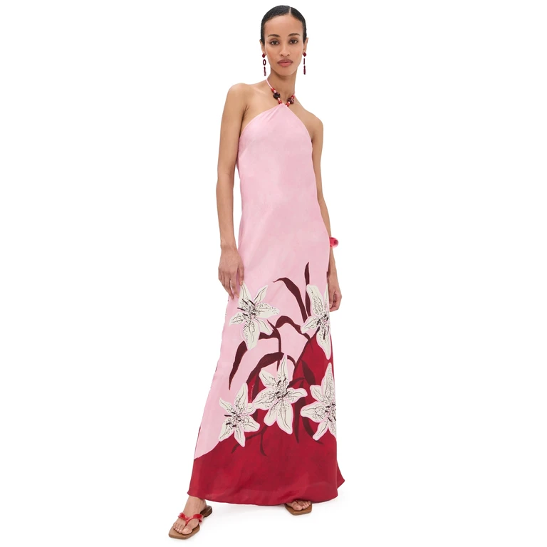 Tallulah Satin Halter Dress Liliana XL