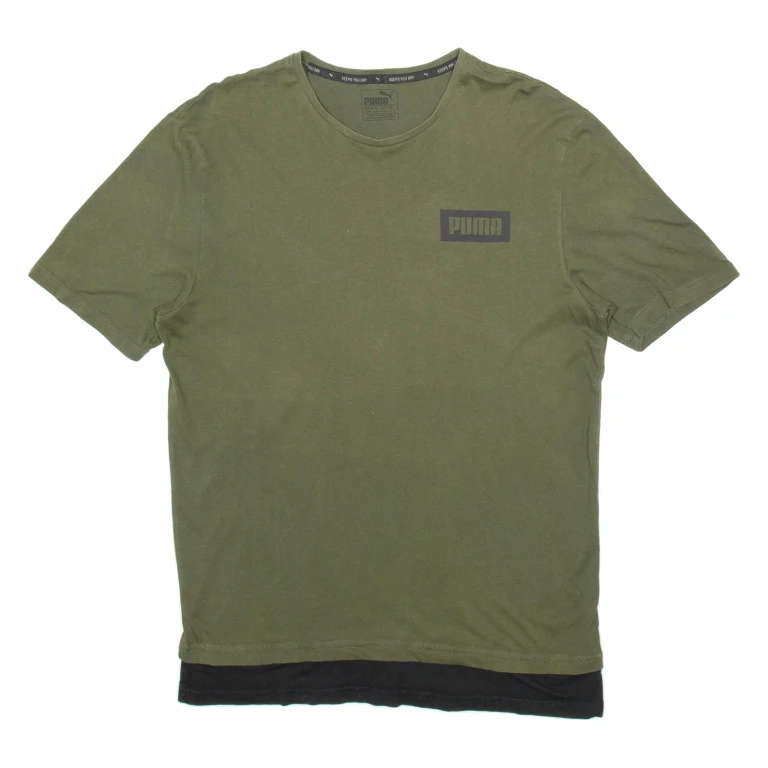 PUMA Mens T-Shirt Green S (NN1-181124-15491)