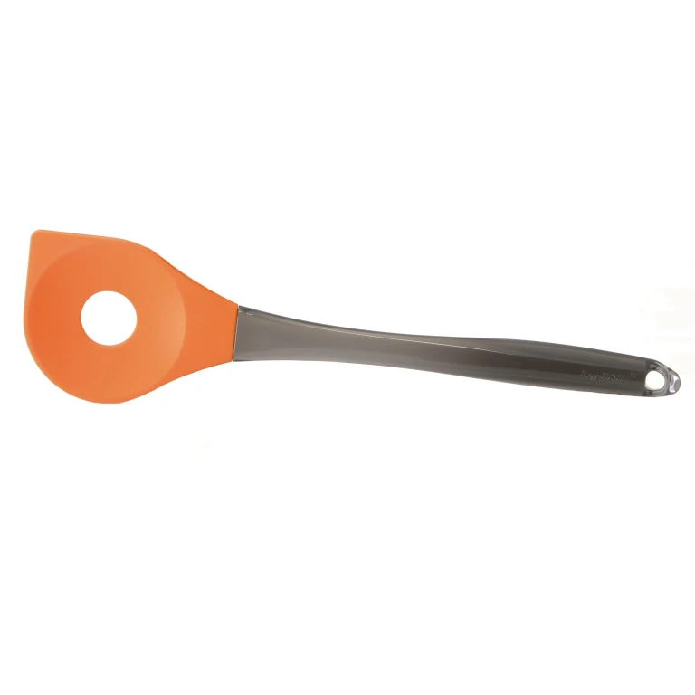 Geminis Silicone Salad Slotted Spoon, Orange