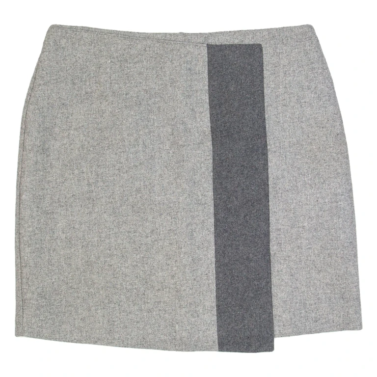 MINT VELVET Womens Straight Skirt Grey Short Wool UK 8