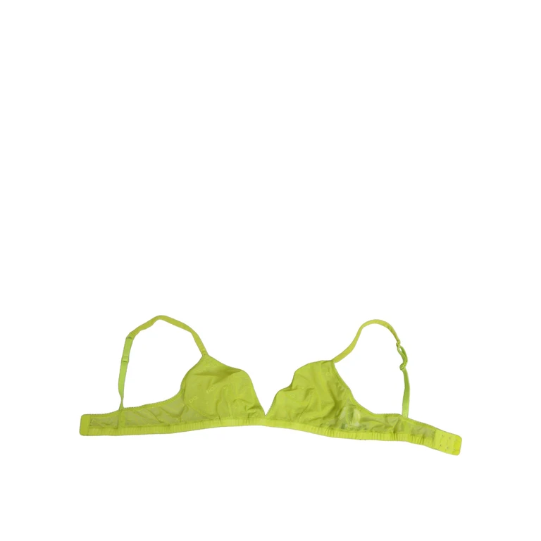 Yellow Green Nylon Soft Cup Brassiere Underwear 08+pa Clothing - Women