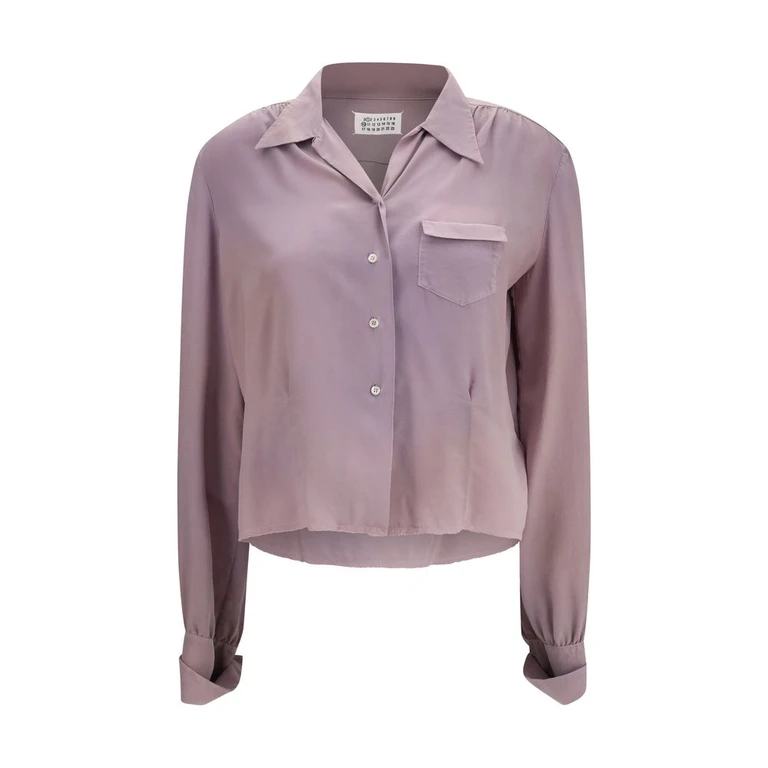 Maison Margiela Camisa de seda púrpura