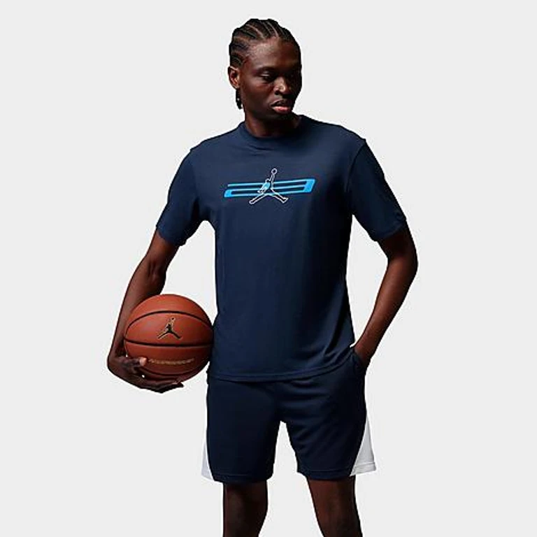 Nike Men's Jordan Sport 23 Jumpman Dri-FIT T-Shirt in Midnight Navy/University Blue/White Size: XS