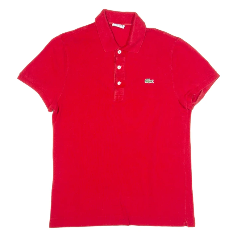 LACOSTE Slim Fit Mens Polo Shirt Red S