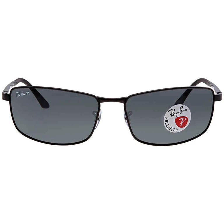 Ray Ban Polarized Grey Gradient Rectangular Mens Sunglasses RB3498 006/81 64