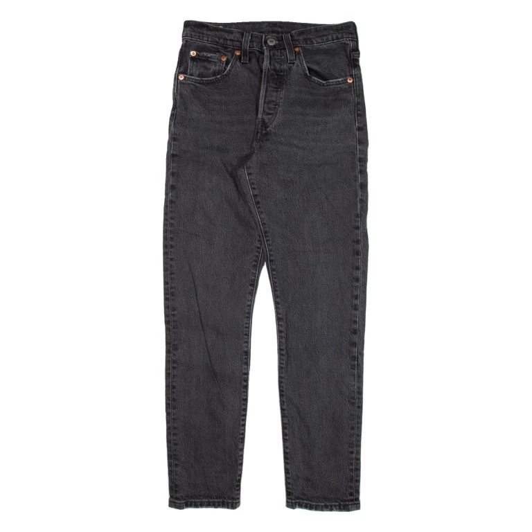 LEVI'S 501S Jeans Womens Black Skinny Straight W24 L28
