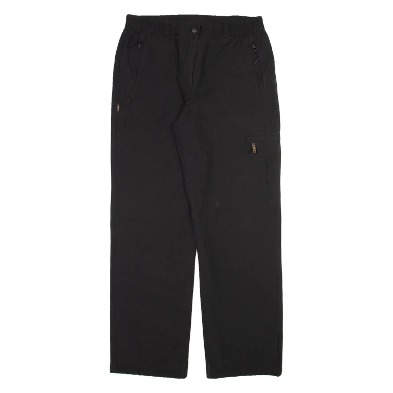 HS OUTERWEAR Mens Trousers Black Regular Straight W30 L30
