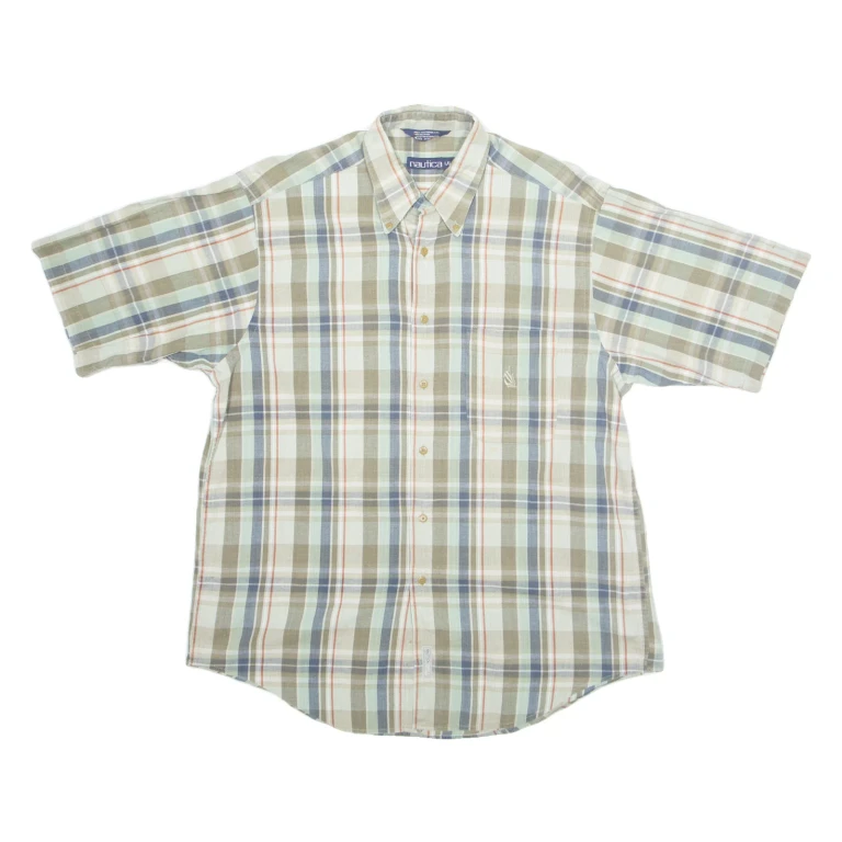 NAUTICA Mens Shirt Brown Check L