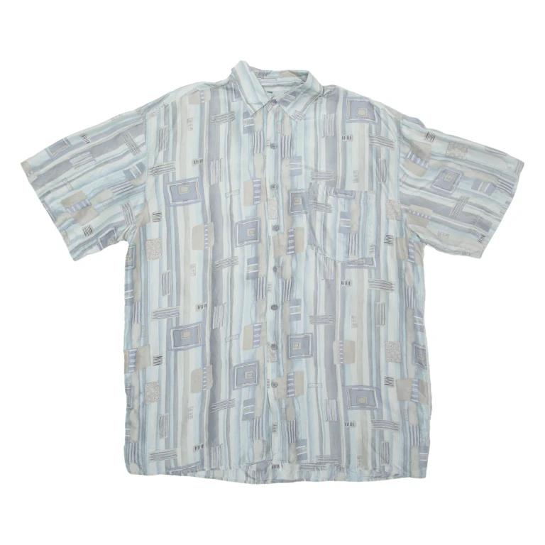 KINGFIELD Mens Shirt Grey Geometric XL