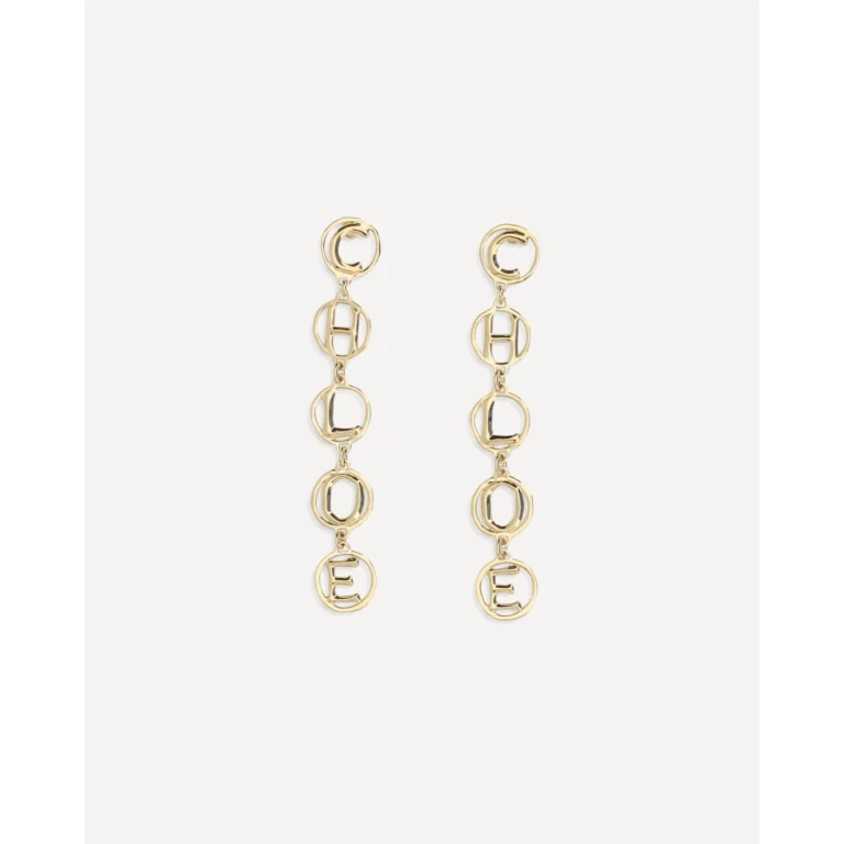 Boucles d'oreilles pendantes Chloé Script