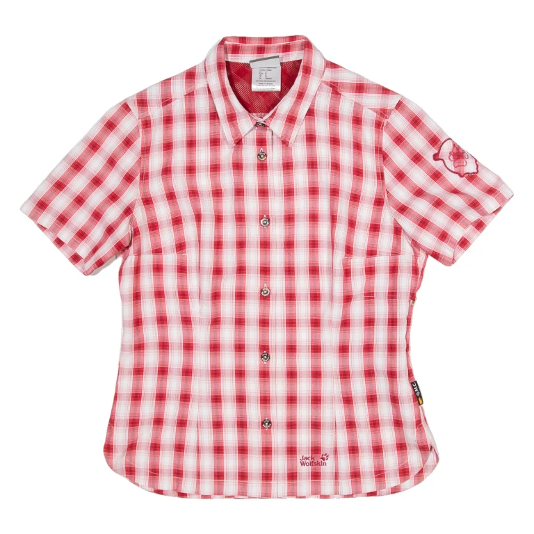 JACK WOLFSKIN Womens Shirt Red Check Long Sleeve UK 10