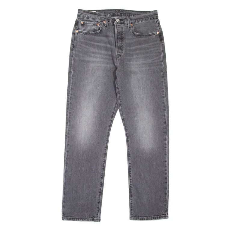 LEVI'S 501 BIG E Jeans Womens Grey Regular Straight Stone Wash W31 L30