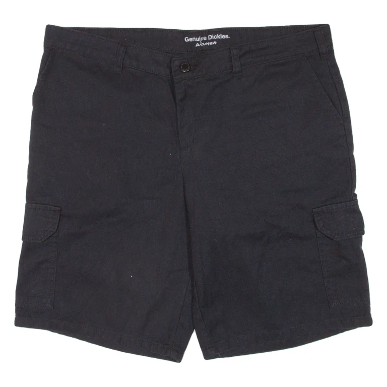 DICKIES Womens Workwear Shorts Black UK 16 W36