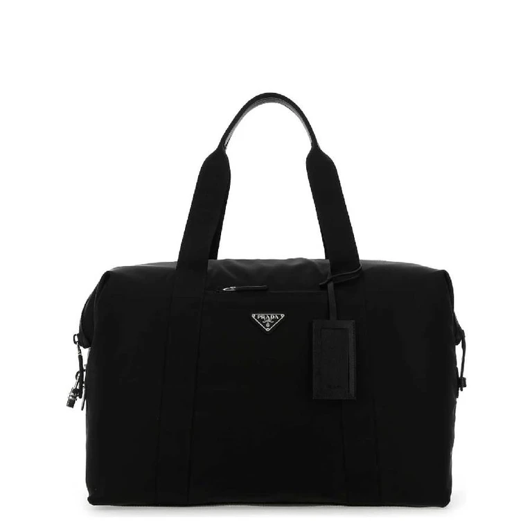 Signature Re Nylon And Leather Duffle Bag