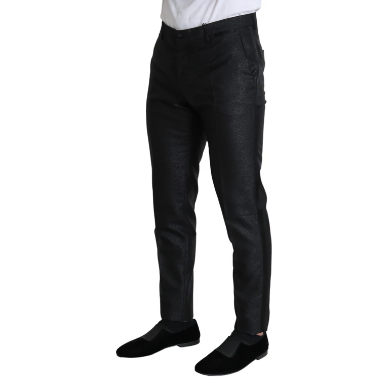 Dolce & Gabbana Black Metallic Skinny Trouser Dress - Men